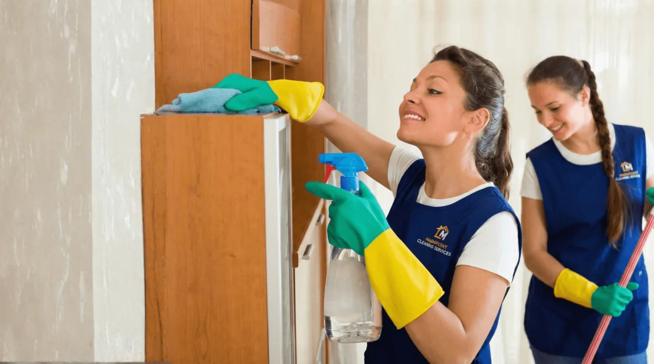 Magnificent Cleaning team prepared for a cleaning appointment